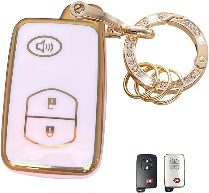 for Toyota Camry Avalon Corolla Highlander Prius RAV4 Venza Key Fob Cover by TAPAYICA