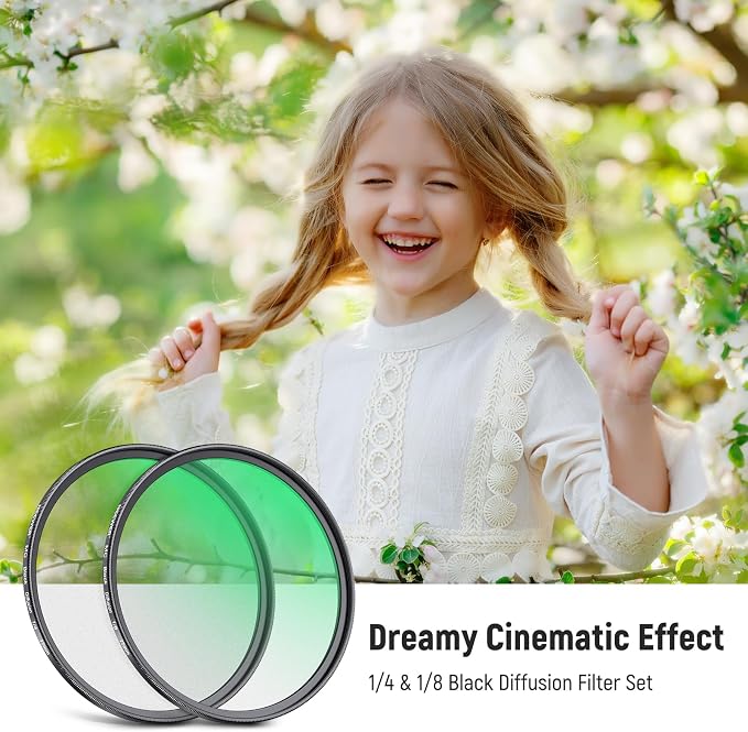 NEEWER 77mm 1/4 & 1/8 Black Diffusion Filter - Image 2