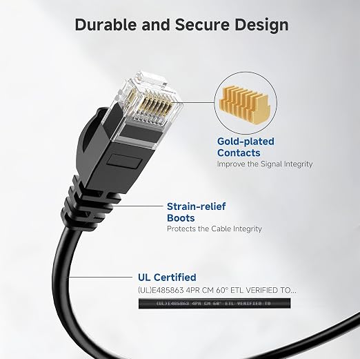 Cable Matters 10Gbps Snagless Cat 6 Ethernet Cable - 7ft - Image 5