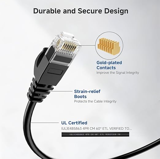 Cable Matters 10Gbps Snagless Cat 6 Ethernet Cable - 10ft - Image 5