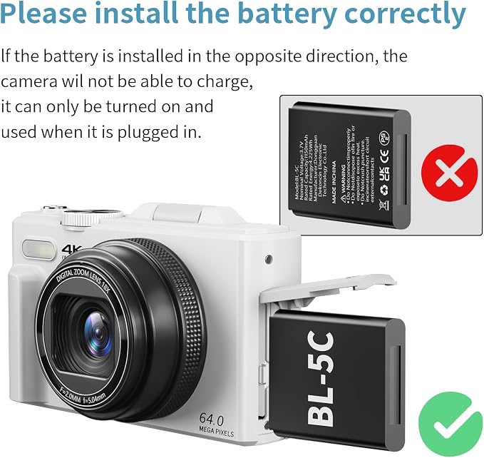4K Digital Camera for Photography, 64MP Vlogging Camera for YouTube - Image 5