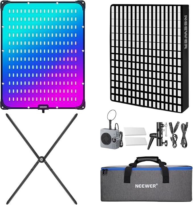 NEEWER Pro 200W Flexible LED Video Light, Studio RGB Panel Light Mat Kit by Neewer