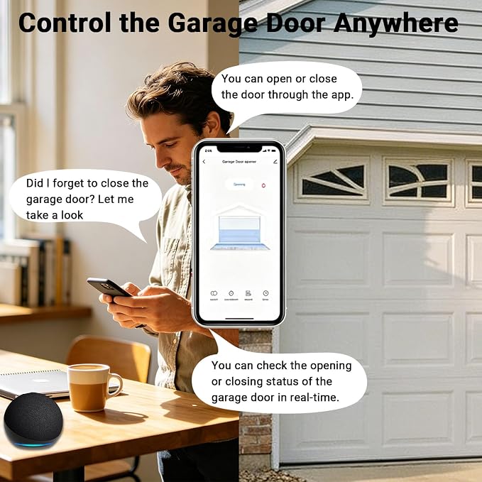 Smart Garage Door Opener Smart WiFi Garage Door Remote Controller - Image 4