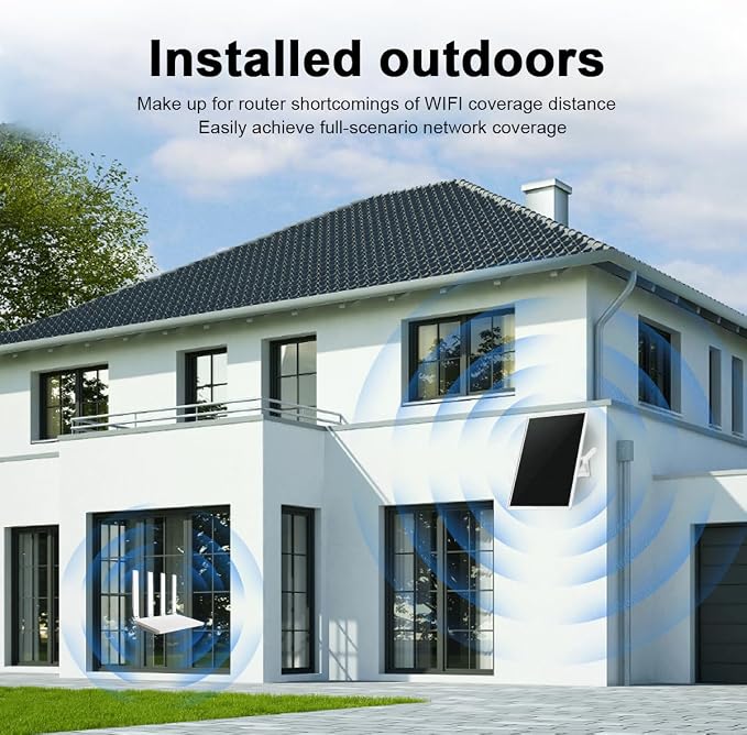 Outdoor Solar WiFi Outdoor Extender Signal Booster, Extends Coverage Up to 500ft - Image 4