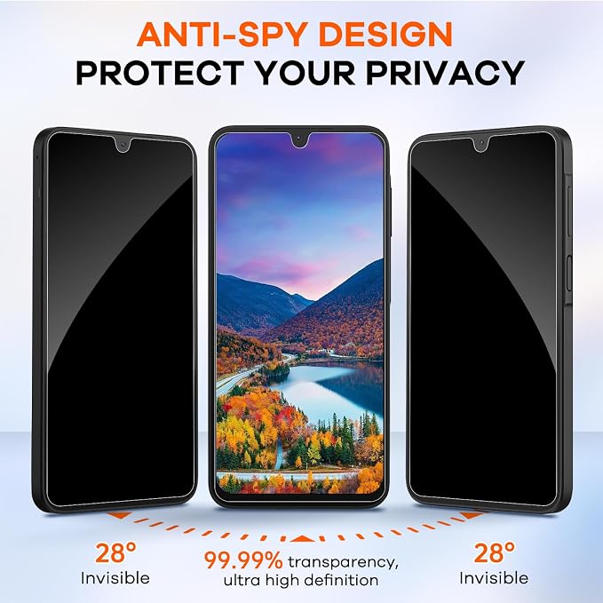 3+3 Pack for Samsung Galaxy A17 5G Privacy Screen Protector & Phone Camera Lens - Image 4