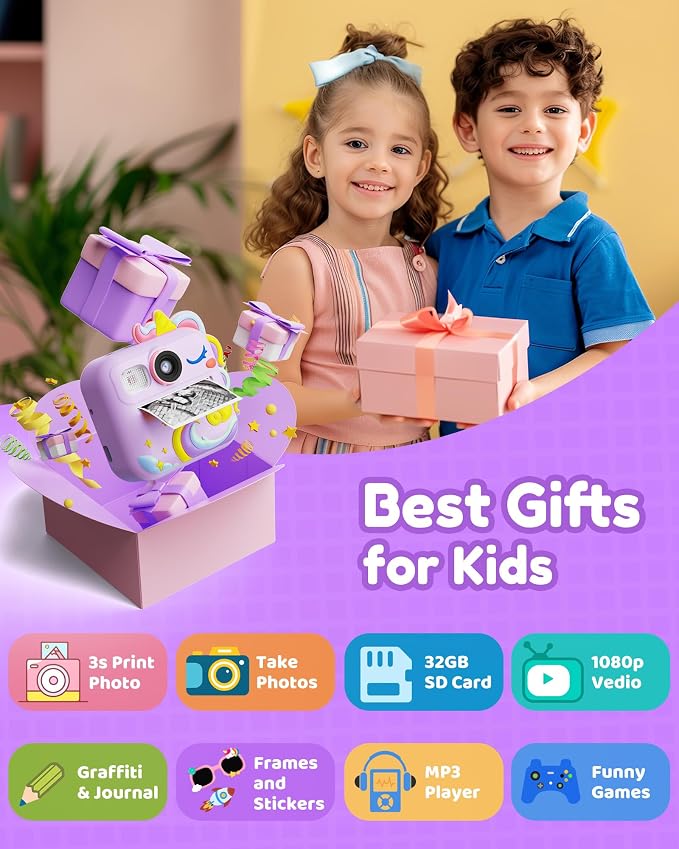 KOKODI Kids Camera Instant Print, Toddler Cameras Christmas Birthday Gifts - Image 2