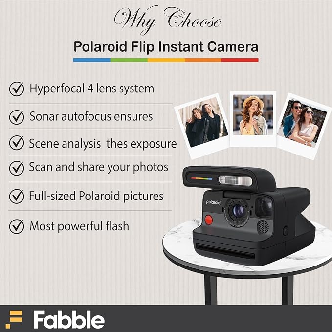 Polaroid Flip Instant Camera Black Bundle - Image 5