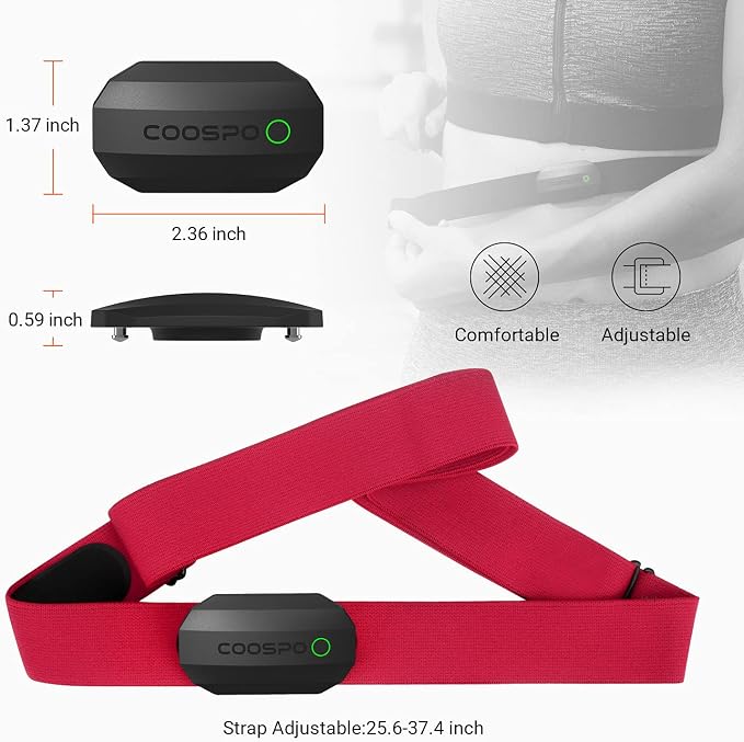 COOSPO Bluetooth Heart Rate Monitor Chest Strap H808S, ANT+ BLE HR Monitor Chest - Image 5
