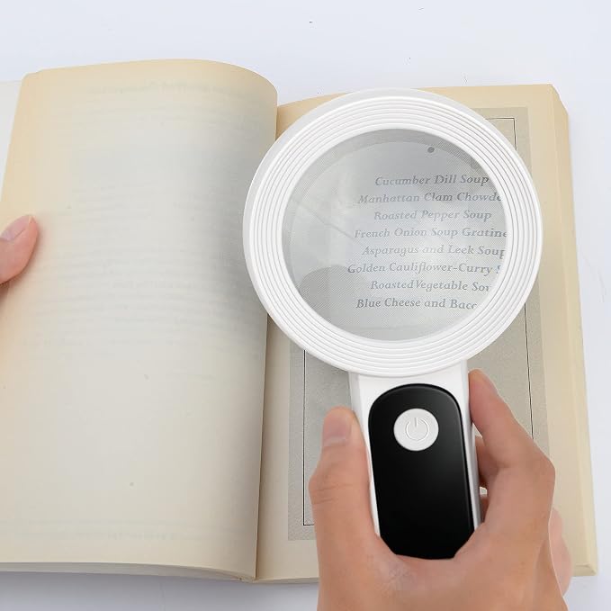Magnifying Glass with Light, High Magnification Handheld Large Magnifying Glass - Image 3