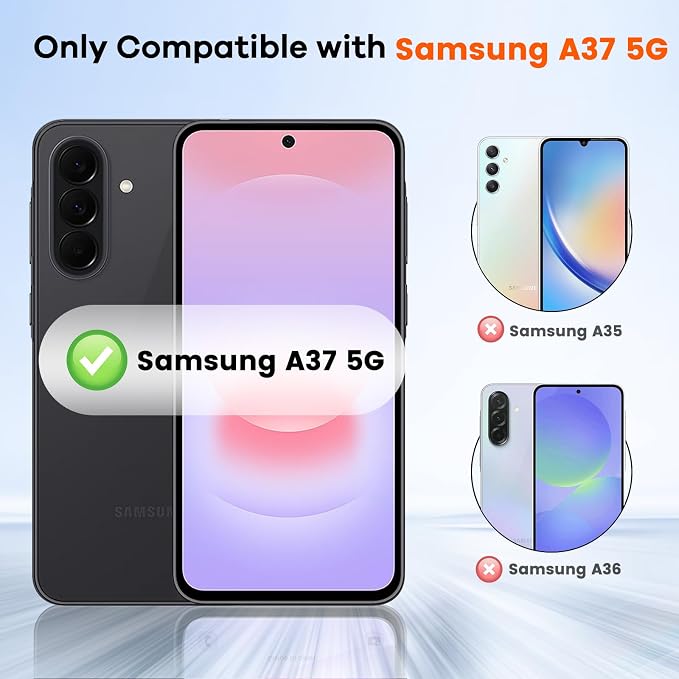 3+3 Pack for Samsung Galaxy A37 5G Privacy Screen Protector & Phone Camera Lens - Image 2