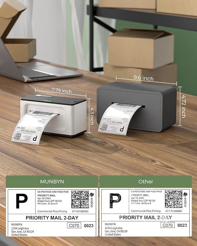 MUNBYN Shipping Label Printer RealWriter 941, 4x6 Thermal Label Printer - Image 5
