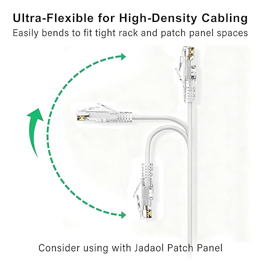 Jadaol UL Listed Patch Cables Cat 6a / Cat 6 0.5 ft 24-Pack, 10Gbps 550MHz Slim - Image 2