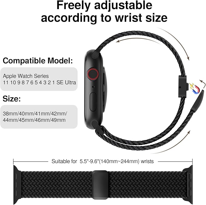 Braided Stretchy Band Compatible - Image 2