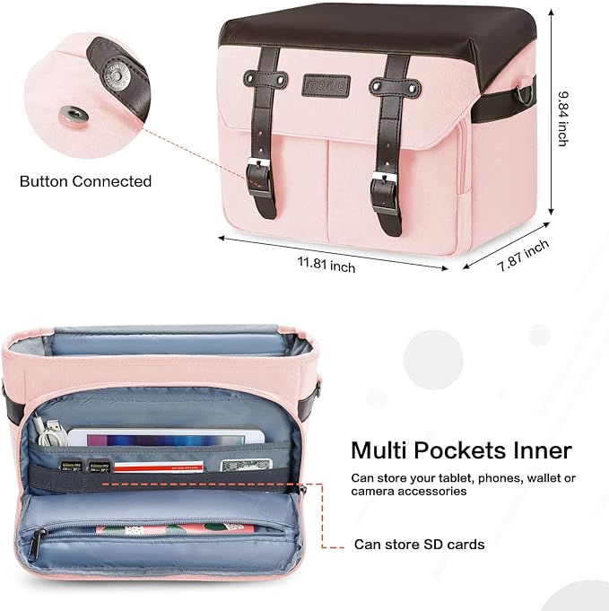 MOSISO Camera Case Crossbody Shoulder Messenger Bag, DSLR/SLR/Mirrorless - Image 3