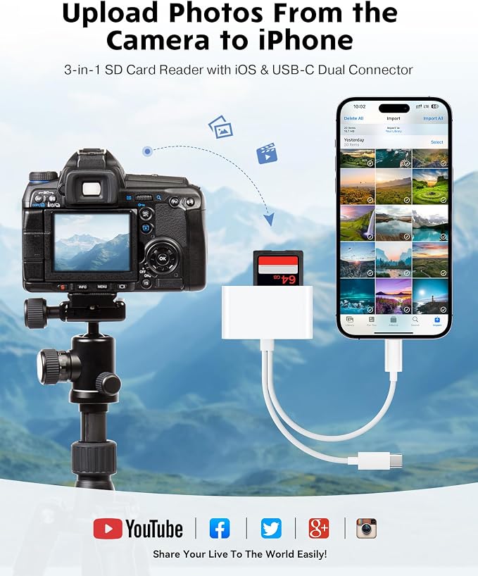 SD Card Reader for iPhone iPad Camera - Image 7