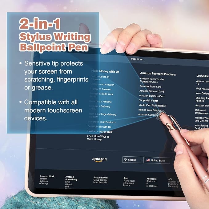 6 Pack Ballpoint Pen 2-in-1 Stylus Retractable Ballpoint Pen - Image 4
