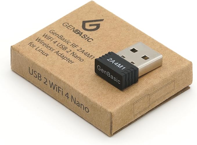 WiFi 4 USB Nano Wireless Network Dongle Adapter by GenBasic