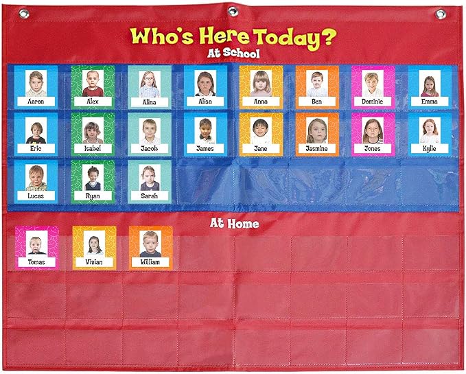amzoya Attendance Pocket Chart by AMZOYA