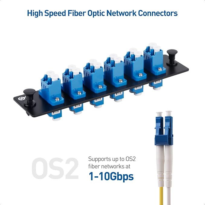 Cable Matters 12 Fibers LC to LC OS2 Single Mode Fiber Patch Panel - Image 4
