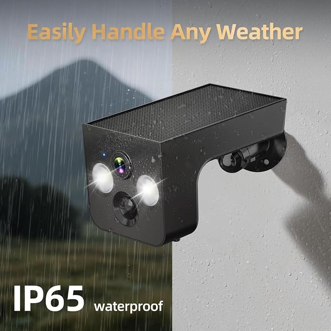 Solar Security Cameras Wireless Outdoor, 2K Solar Powered WiFi Camera, IP65 - Image 7