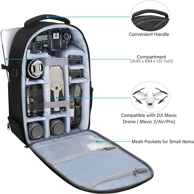 MOSISO Camera Backpack, DSLR/SLR/Mirrorless Photography Camera Bag Waterproof - Image 2