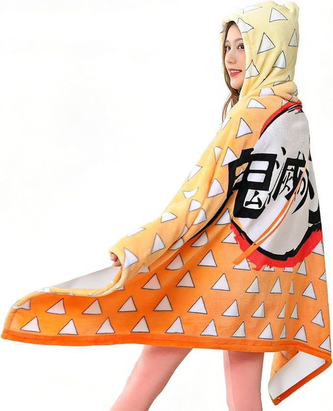 Juejuezi Hooded Wearable Blanket Hoodie Throw Blanket Cloak Cosplay Costume - Image 3