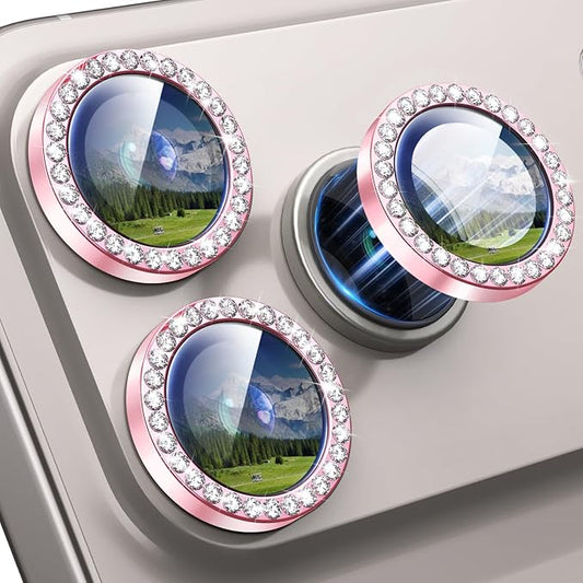 for iPhone 17 Pro / 17 Pro Max Camera Lens Protector Bling, Individual Diamond by Xfilm