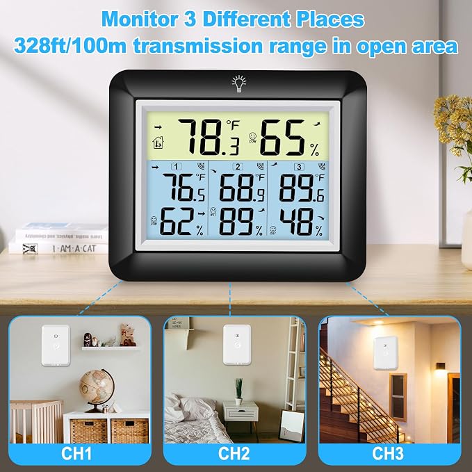 Urageuxy Wireless Indoor Outdoor Thermometer - Image 4