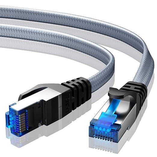 BUSOHE Cat 8 Ethernet Cable 8 ft, Nylon Braided High Speed Heavy Duty Network by BUSOHE