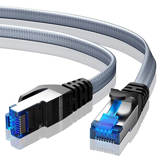 BUSOHE Cat 8 Ethernet Cable 5 ft, Nylon Braided High Speed Heavy Duty Network by BUSOHE