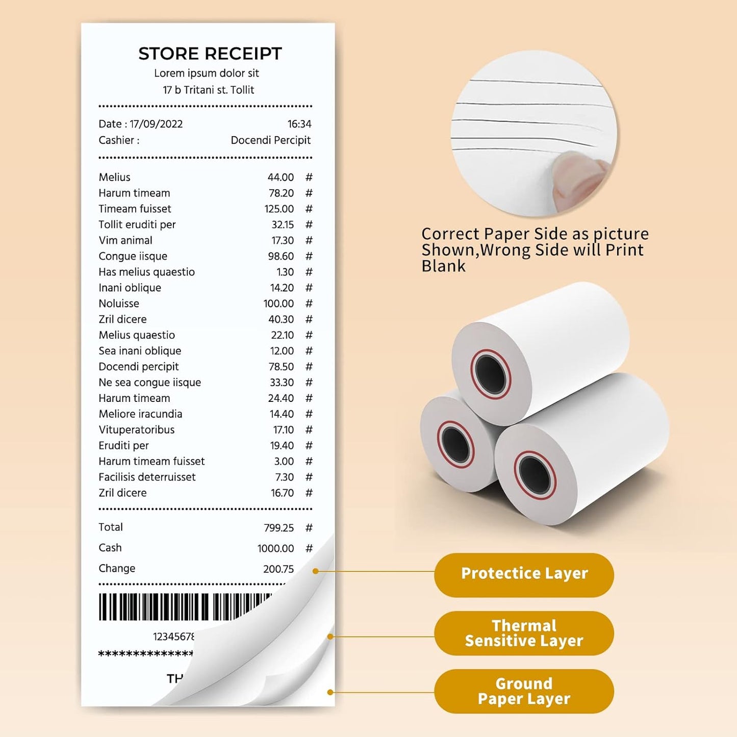 MFLABEL® 1000 Rolls 2 1/4" x 85' Thermal Paper Cash Register POS Receipt Paper