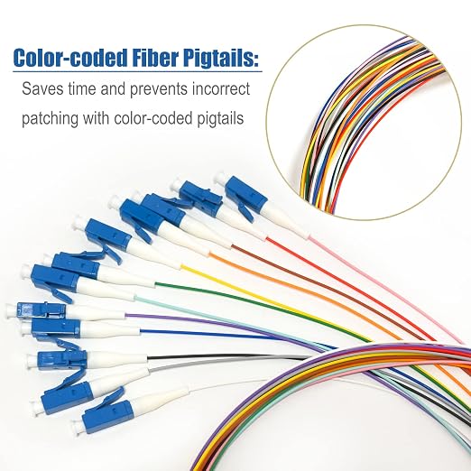 12 Strand Singlemode 9/125 LC-UPC Fiber Pigtail, Fiber Optic Pigtail, 1.5 - Image 4