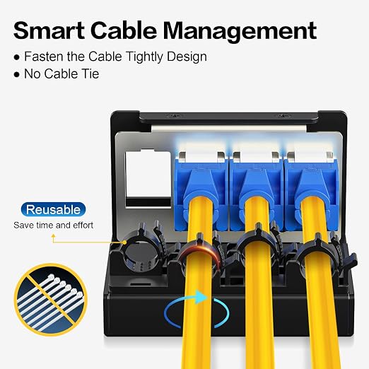 Patch Panel 4 Port Keystone Network Blank Patch Panel UTP/STP Compatible - Image 4