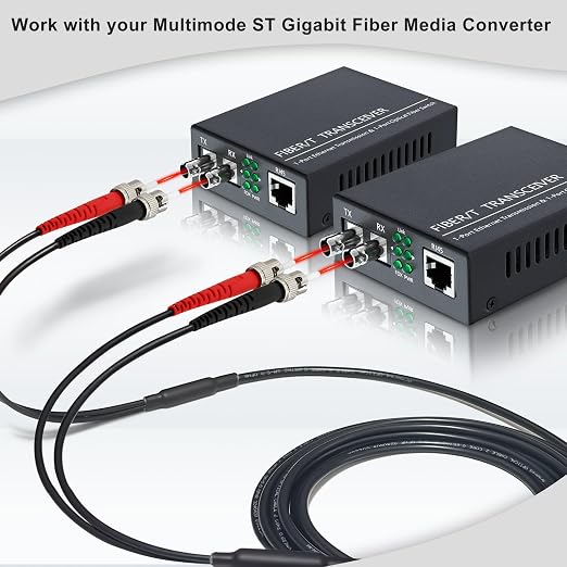 15ft / 5m Outdoor Armored OD-5mm OM1 ST to ST Fiber Cable, ST-ST Fiber Optic - Image 4