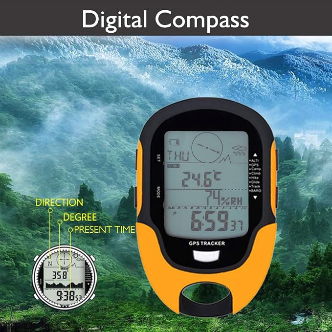 Multifunction Digital Altimeter, Waterproof Handheld GPS Navigator Tracker - Image 2
