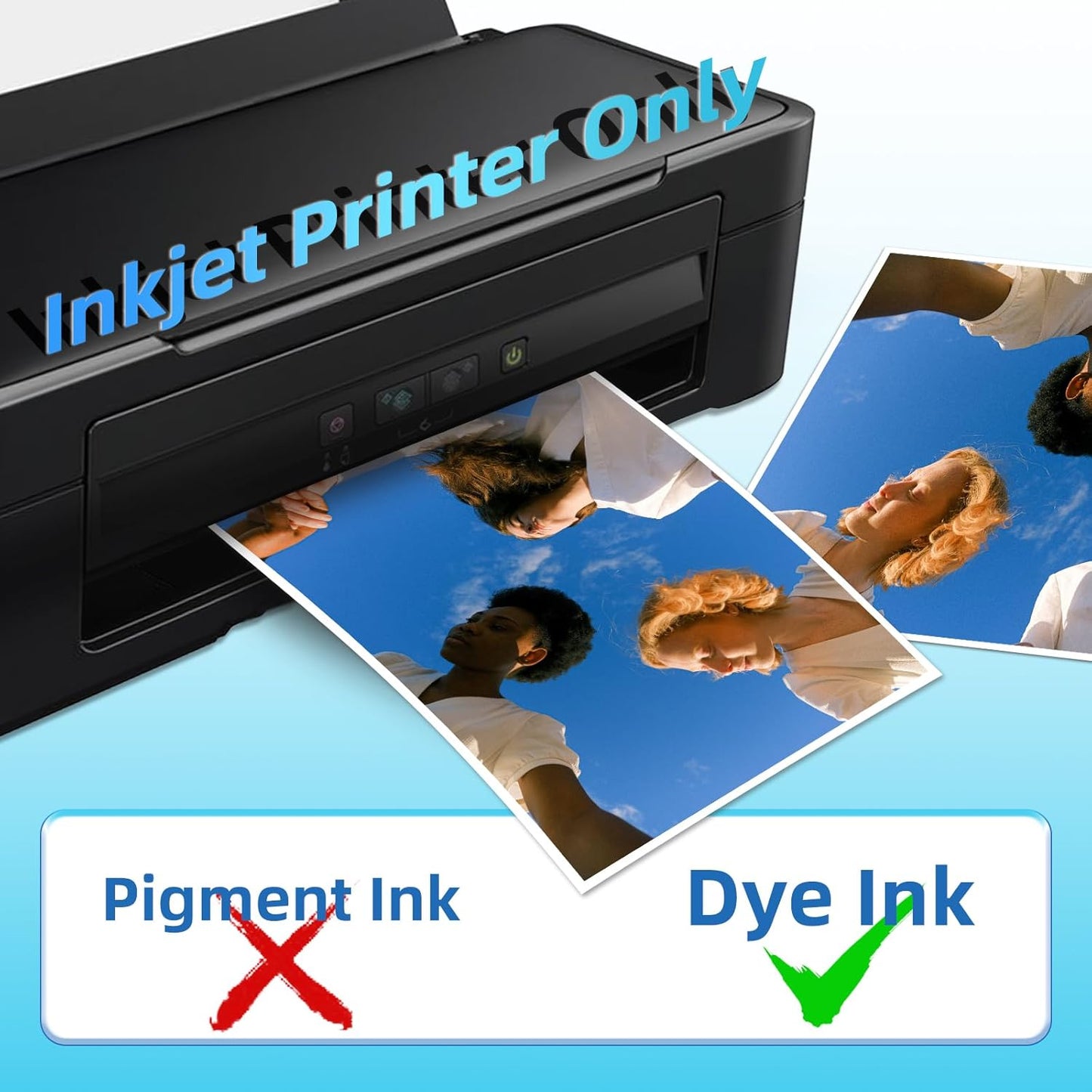 Uinkit 210 Sheets Single Side Thin Paper Glossy Photo Print Inkjet 8.5x11 Letter Size 30lb DIY Chip Bag Party Favors Brochure Flyer Picture Photos Printer 115gsm