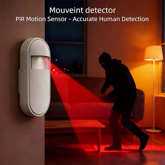 XUK Wireless Home Security System, 4G/GSM/Wi-Fi Smart Alarm Kit, Compatible - Image 3