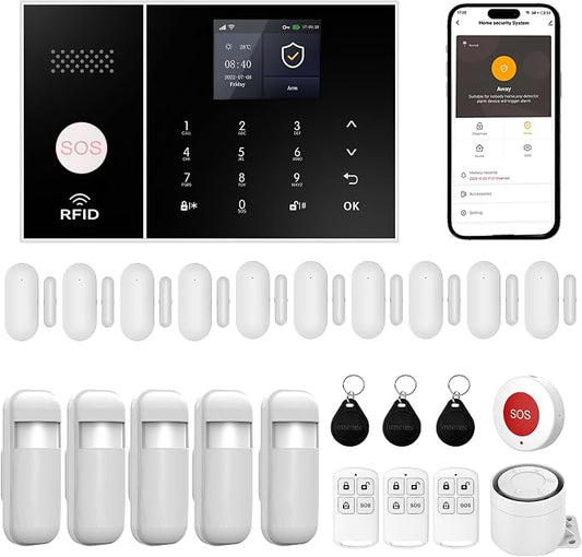XUK Wireless Home Security System, 4G/GSM/Wi-Fi Smart Alarm Kit, Compatible by Unknown