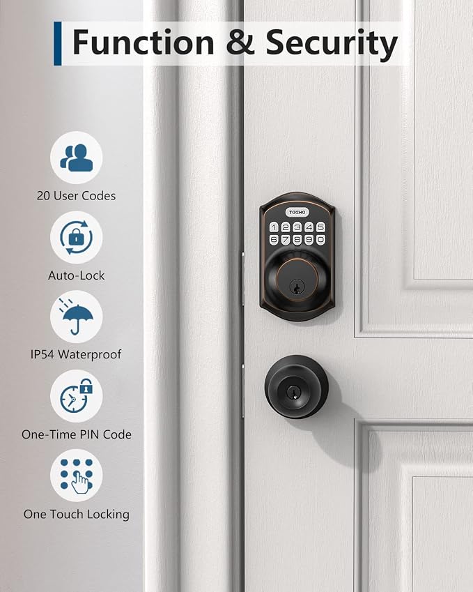 TEEHO TE001 Keyless Entry Door Lock - Image 5