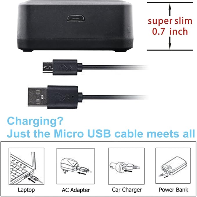 Kastar Battery x3 + Charger for Sony NP-BX1 HDR-AS200V HDR-AS30 HDR-AS300 - Image 5
