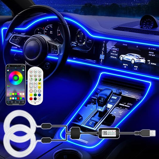 Jushope Interior Car LED Strip Lights, RGB USB Car Ambient Lighting by Jushope