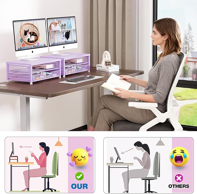 OPNICE Computer Monitor Stand Riser, Desk Organizer - Image 5
