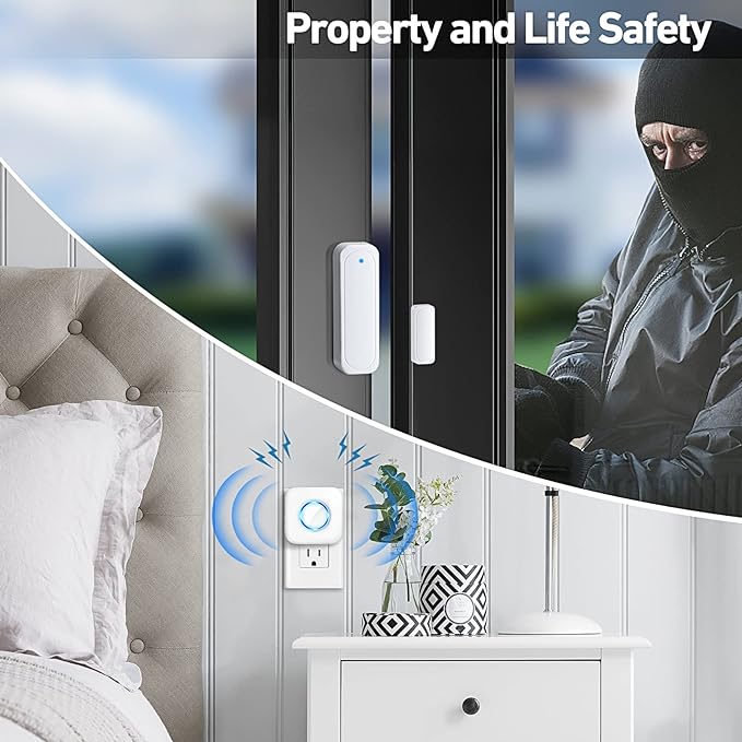 Door Chime, Satisure Door Sensor Chime When Door Opens, Door Entry Alarm - Image 6