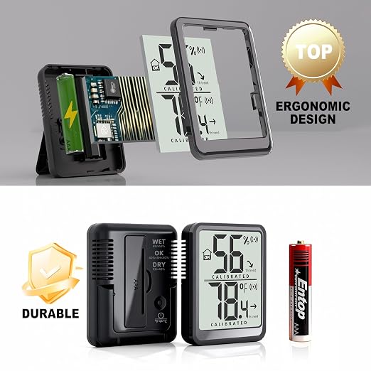 Antonki 2 Pack Room Thermometer Small Hygrometer Indoor Humidity Monitor Sensor - Image 5