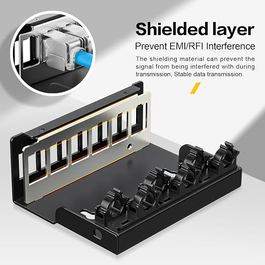 Patch Panel 6 Port Keystone Network Blank Patch Panel UTP/STP Compatible - Image 4