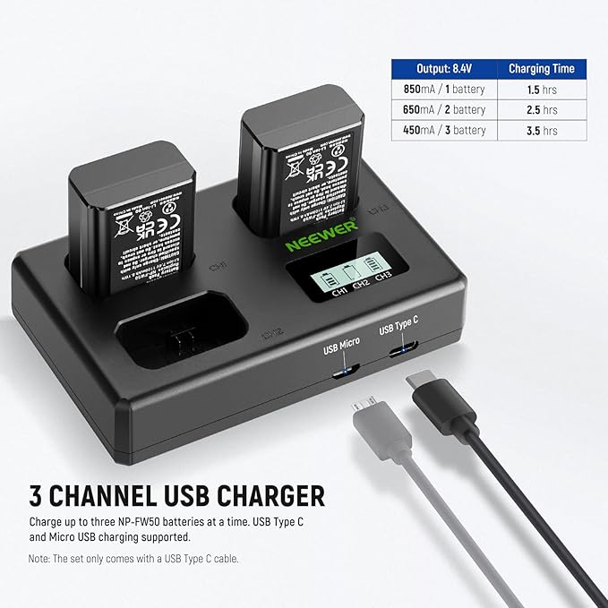 NEEWER Replacement Battery and Charger Set - Image 2