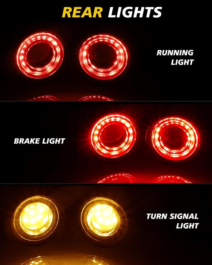 TSUNG Universal Motorcycle LED Turn Signals Lights Small Bullet Front Rear - Image 4