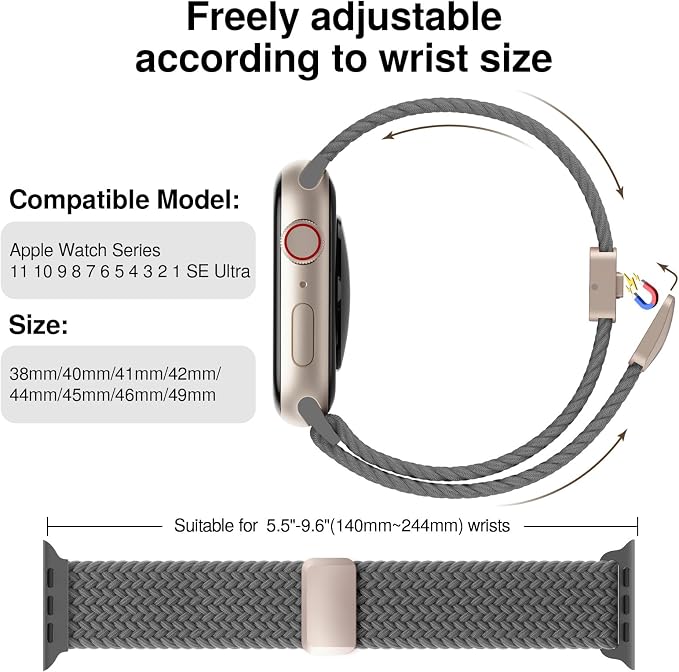 Braided Stretchy Band Compatible - Image 2