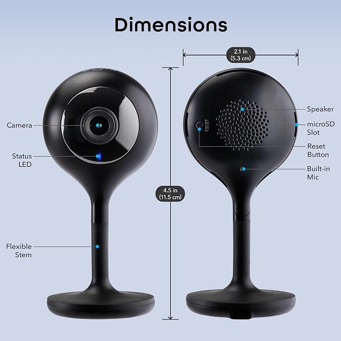 Geeni Look 2K 4MP Smart Indoor Security Camera 2-Pack – 1440p Ultra HD WiFi Pet - Image 9