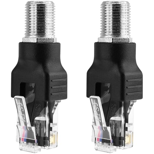 RF to RJ45 Converter Adapter, 2 Pack F Female to RJ45 Male Ethernet Adapter - Image 4